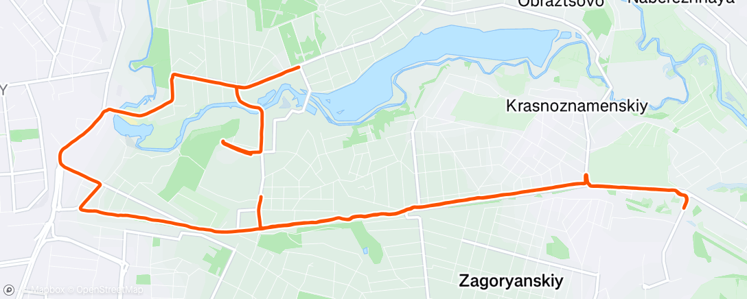 Map of the activity, Дневной забег