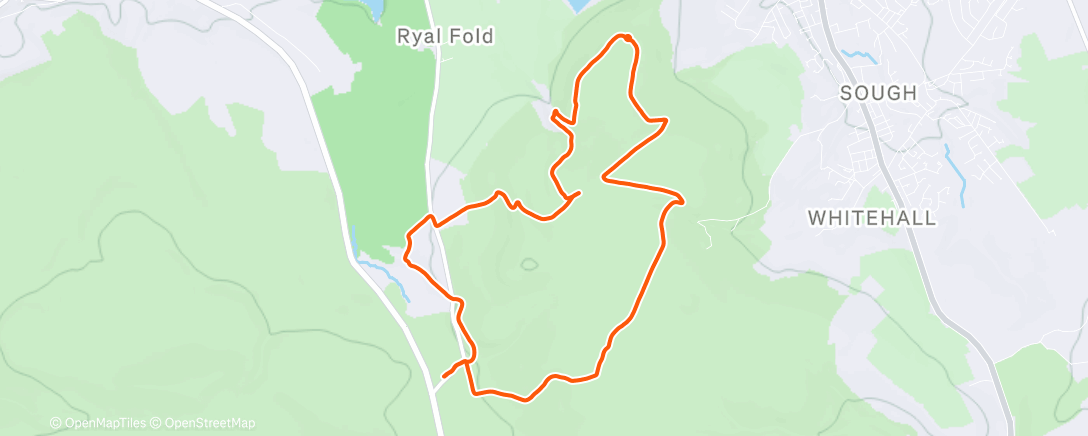 Map of the activity, Boxing Day run to the Jubilee Tower