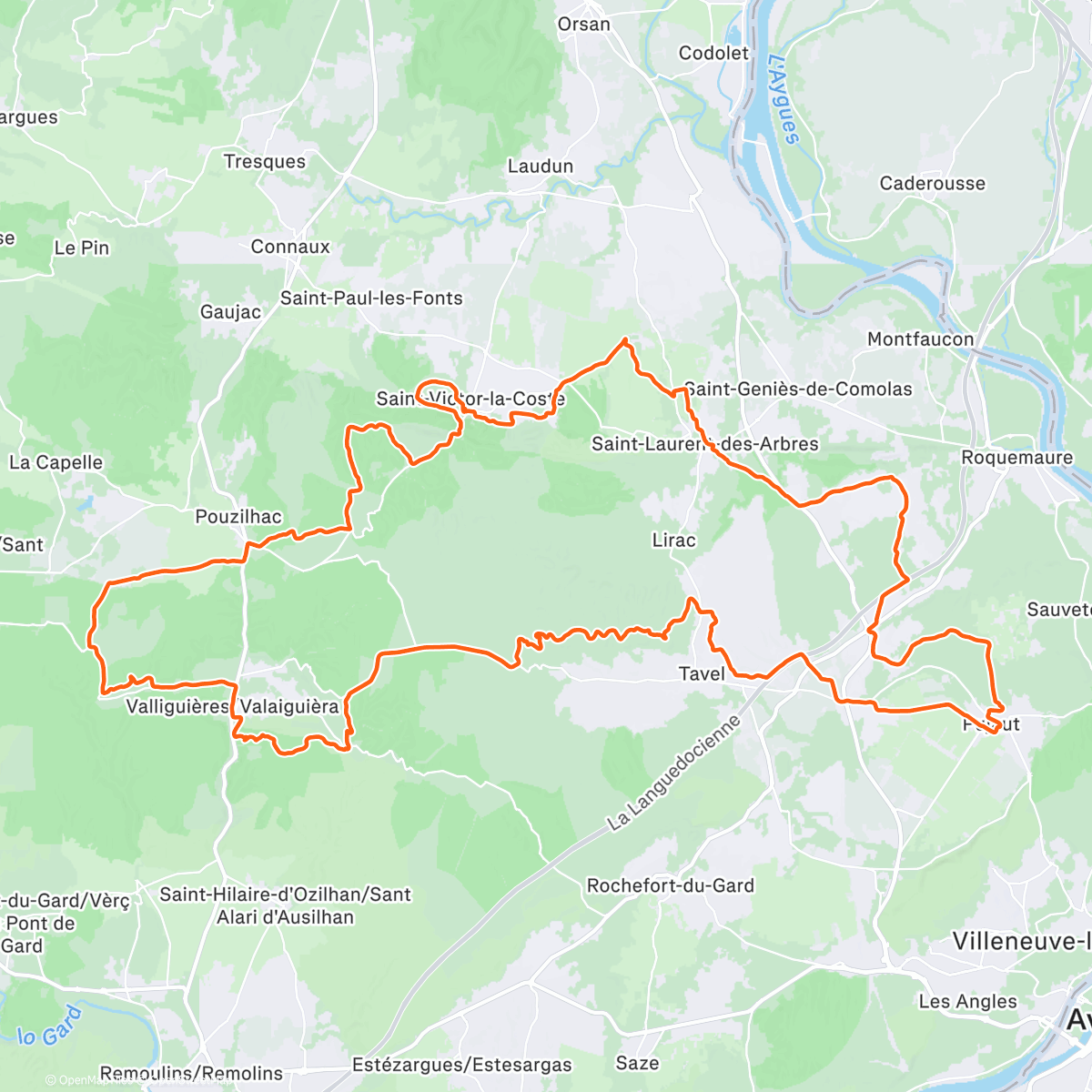 Map of the activity, Gvl de Noël de Pujaut 👍 merci Benoit, parfait 😉