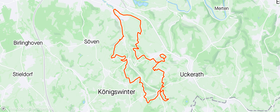 Map of the activity, Auf und Ab im Hanfbachtal