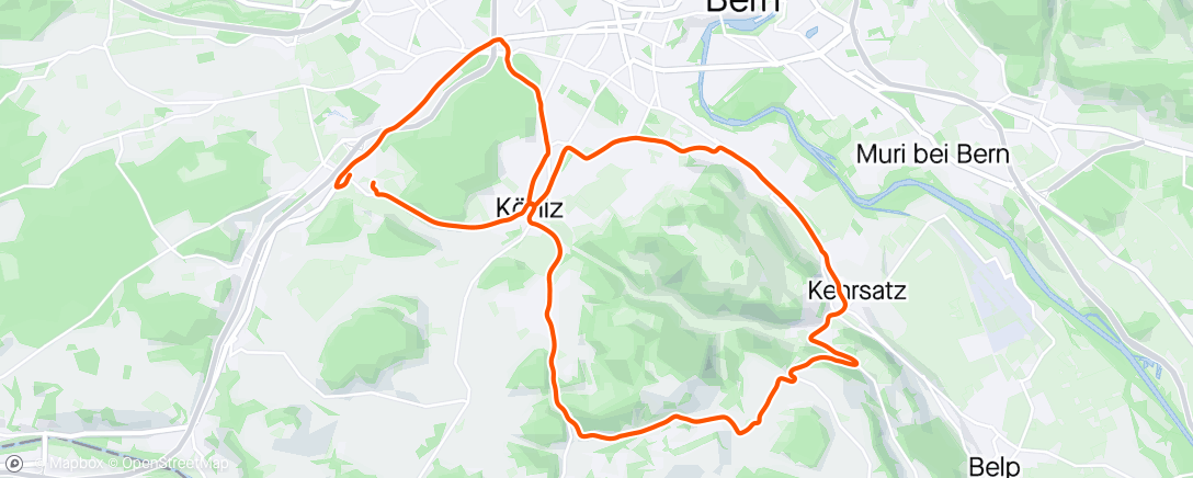 Mapa de la actividad, Kehrsatz - Kühlewil