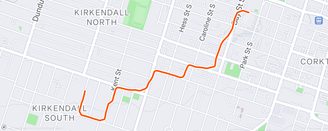 Map of the activity, Morning Walk