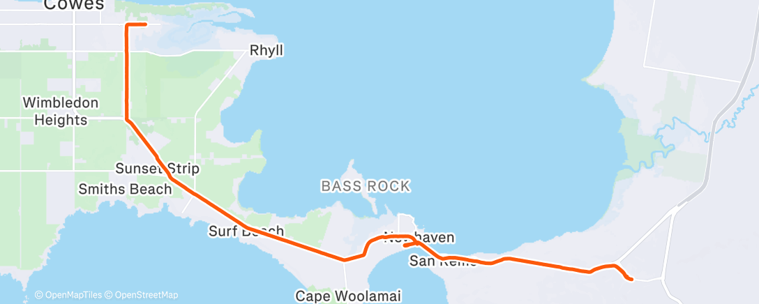 Map of the activity, Morning Run