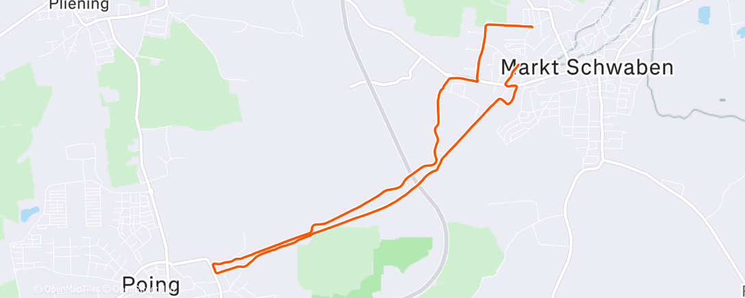 Map of the activity, Morning Walk