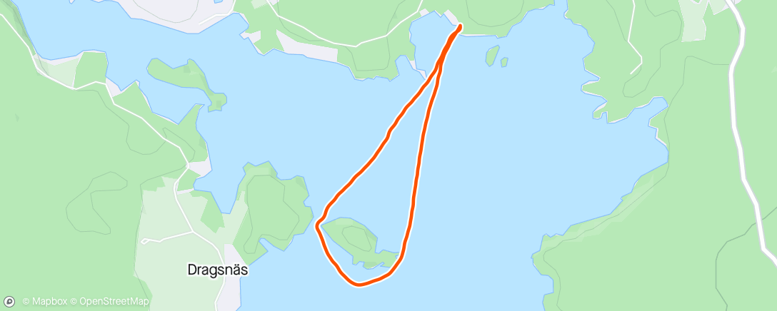 Map of the activity, Evening Stand Up Paddling