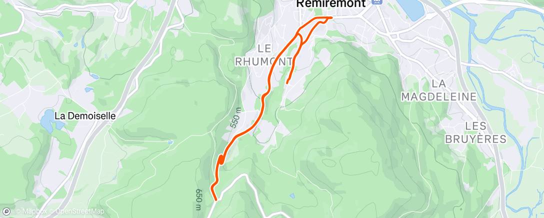 Map of the activity, Afternoon Mountain Bike Ride