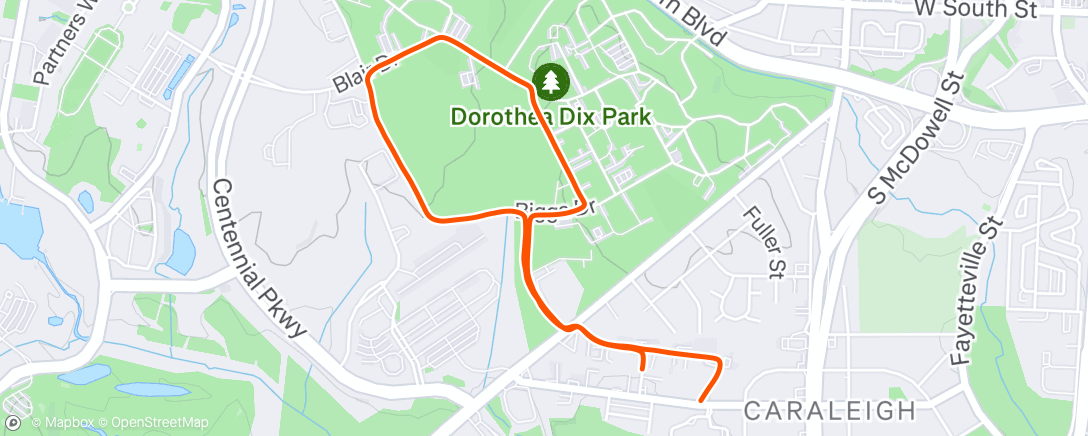 Map of the activity, Afternoon walk