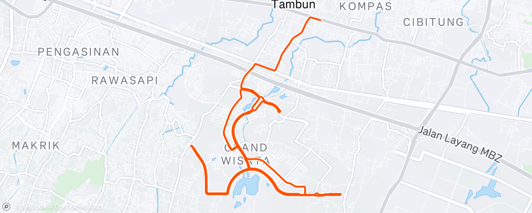 Map of the activity, Morning Run