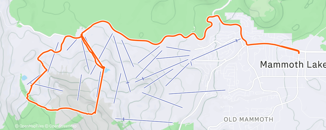 Map of the activity, Afternoon Snowboard