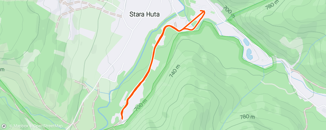 Map of the activity, Course à pied le matin