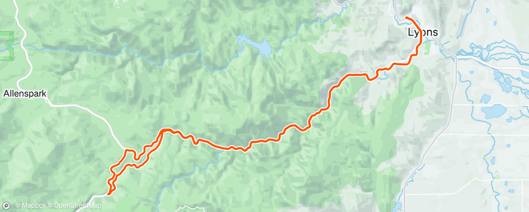 Map of the activity, Post climb