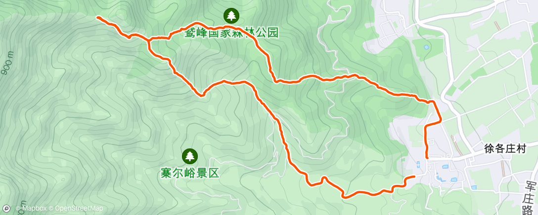 Map of the activity, 晨间远足
