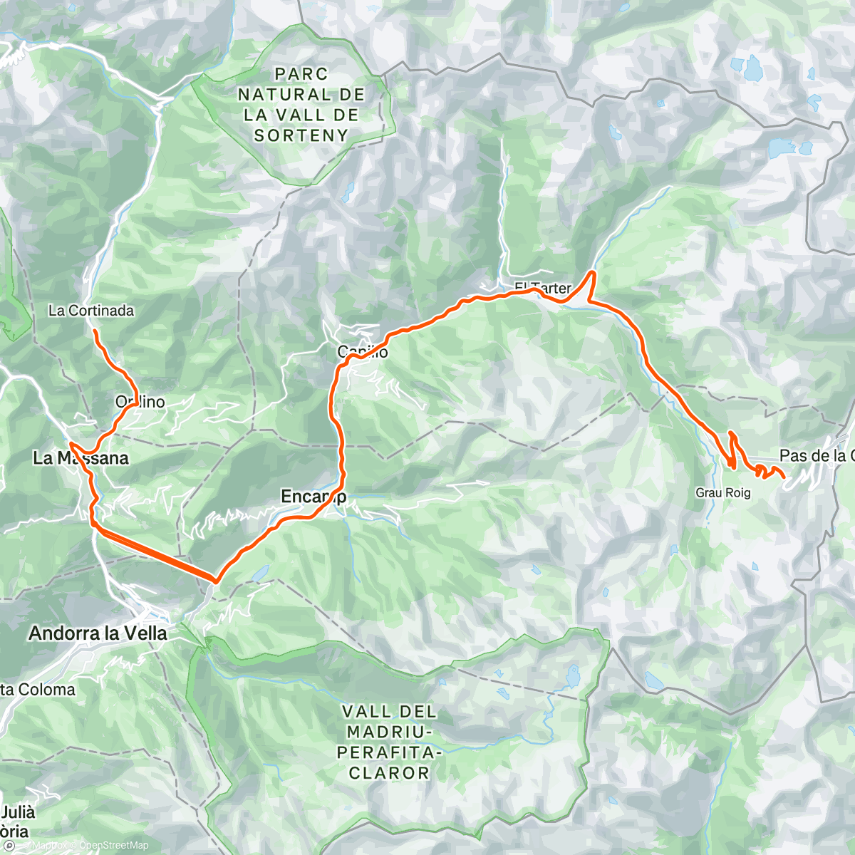 Mappa dell'attività Afternoon Ride