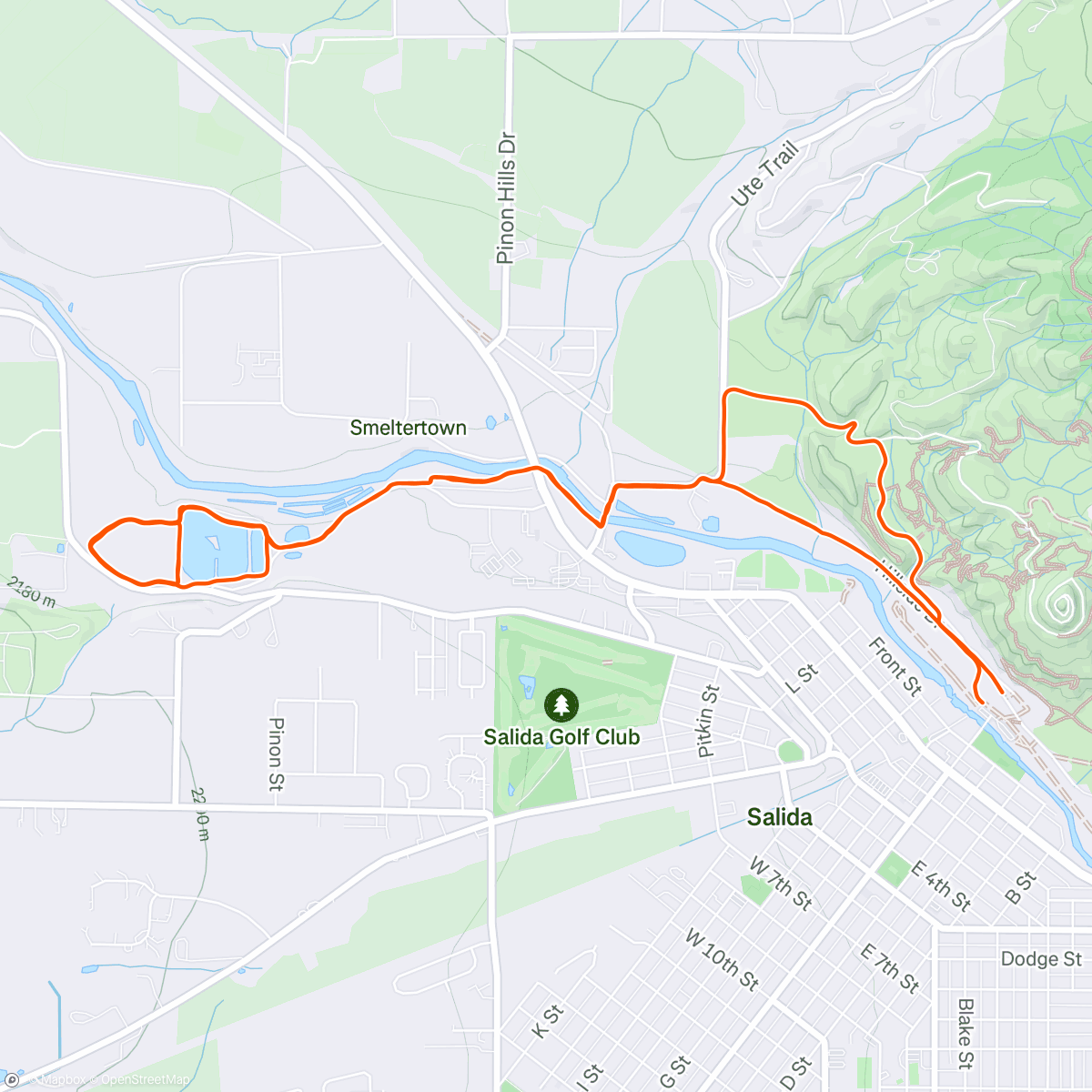 Map of the activity, Post run treats at Silver Whisker Bakery 😻