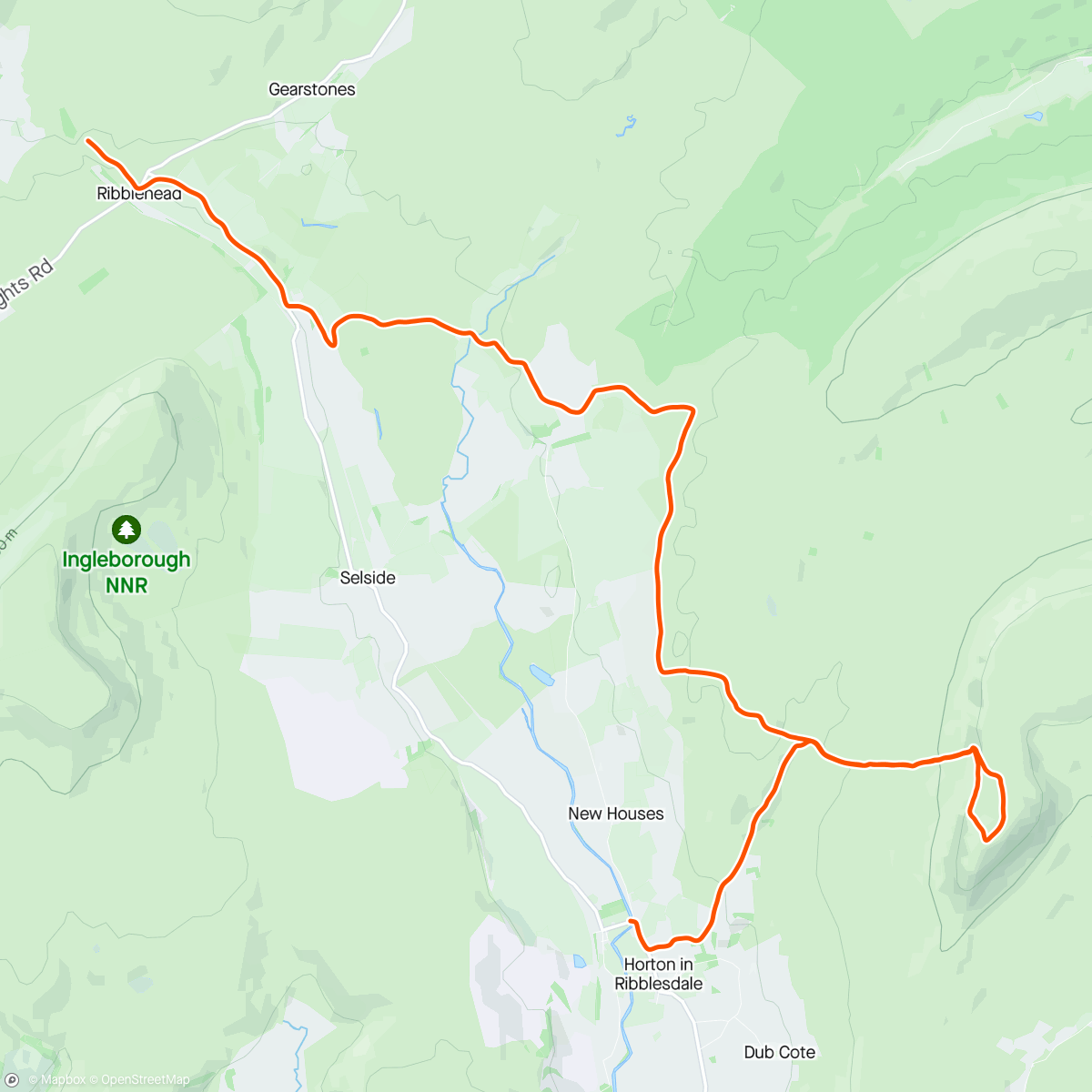 Map of the activity, Yorkshire 3 Peaks - First ever DNF