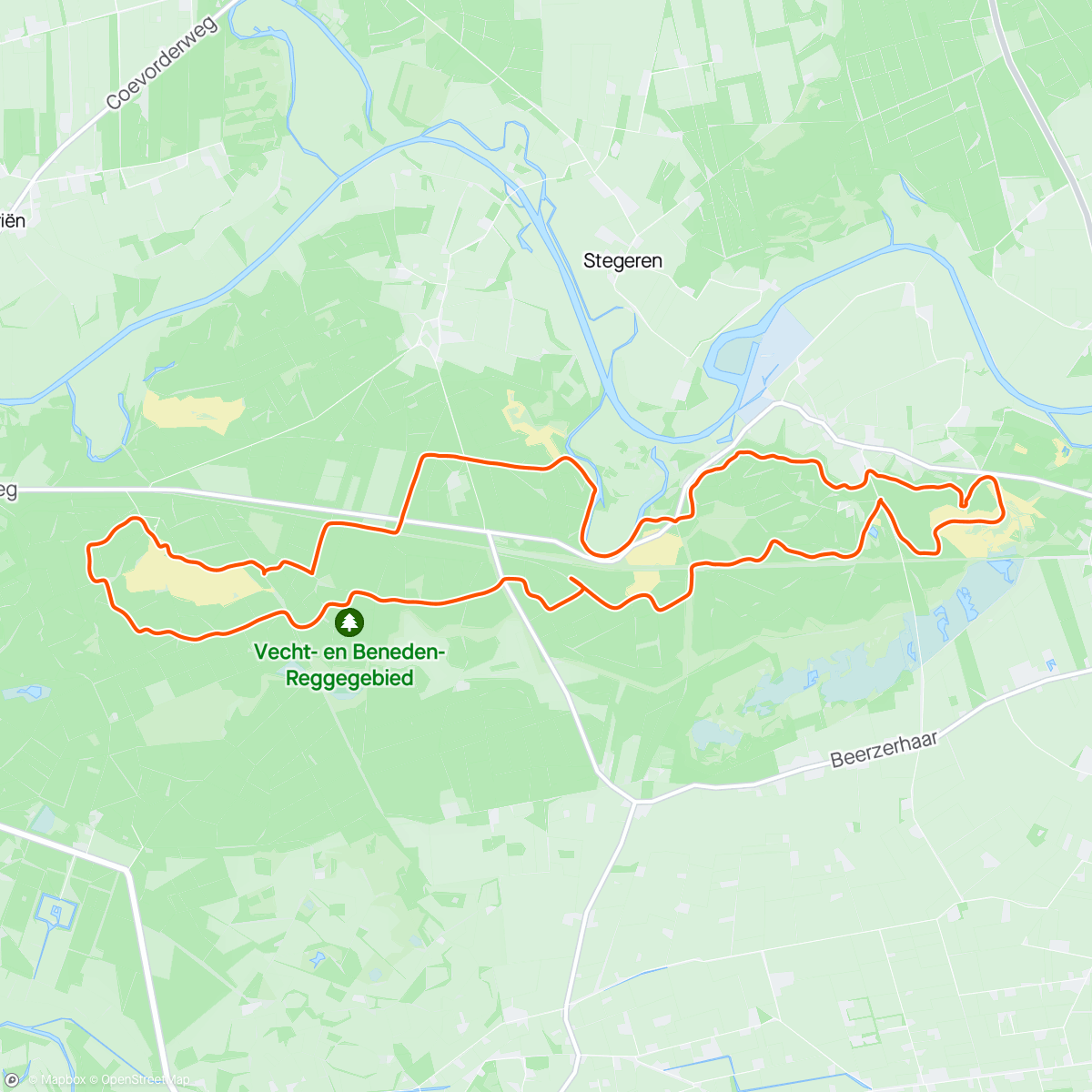 Map of the activity, Trail met frank en frank. Top