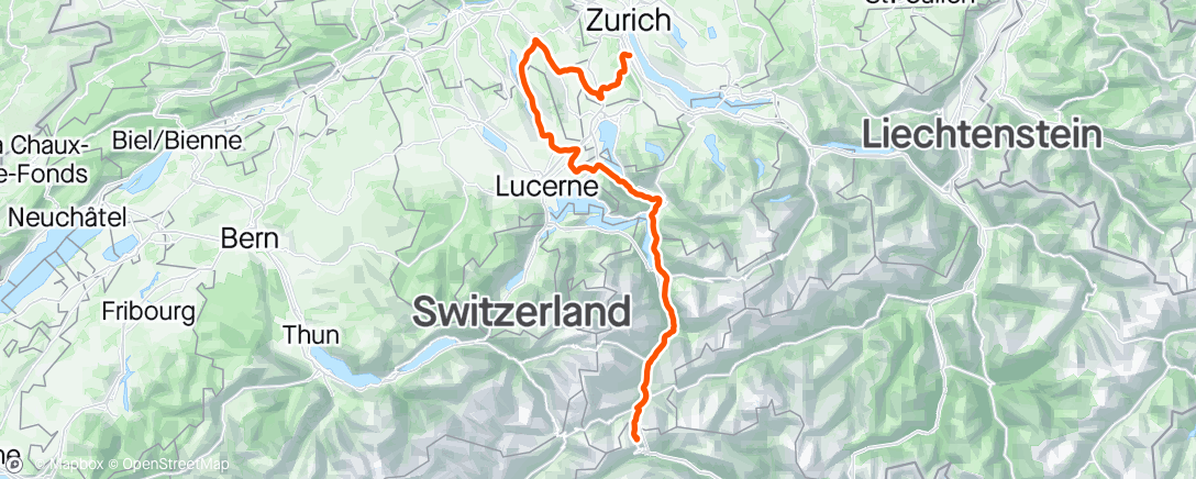 Map of the activity, Tour de Suisse 4