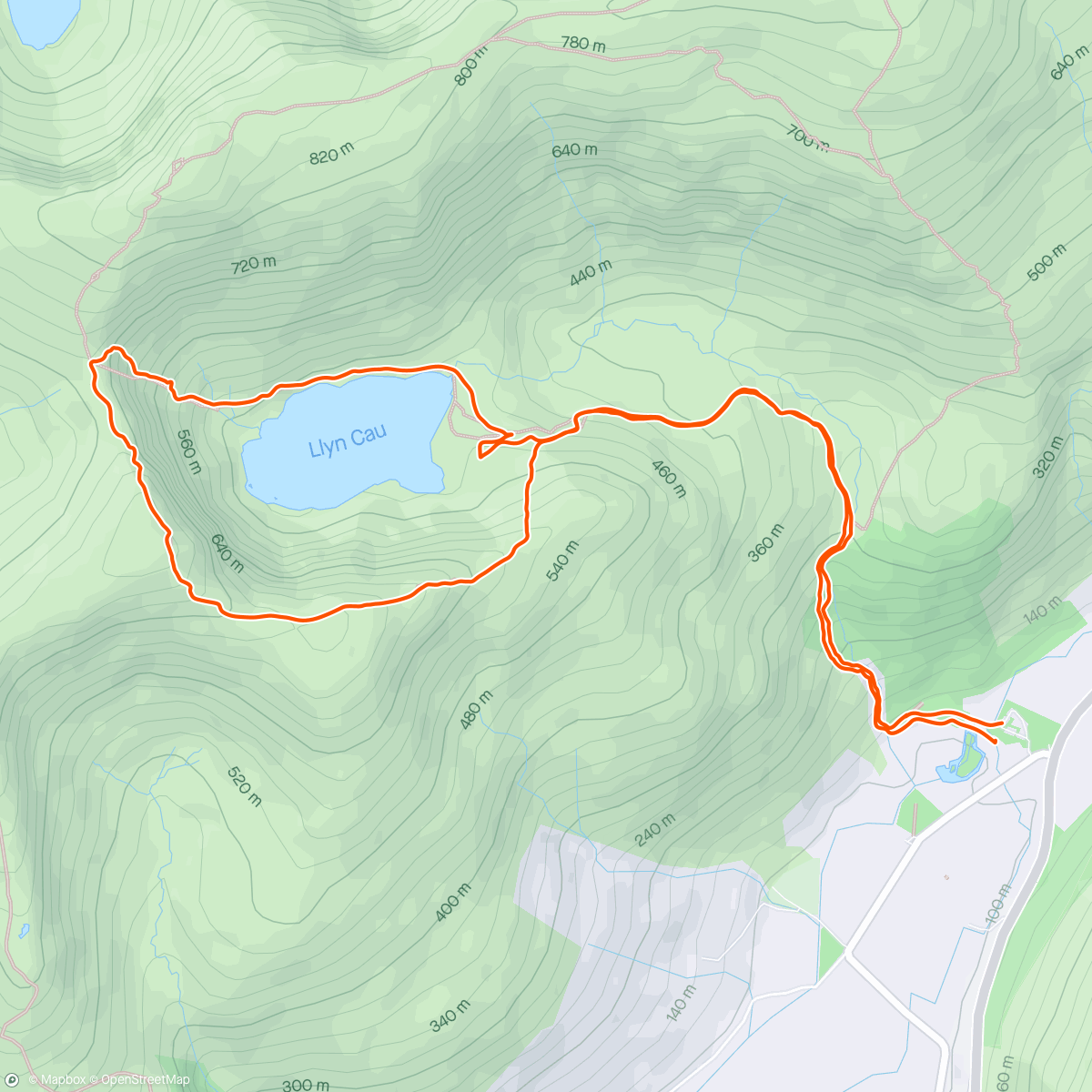 Map of the activity, Hike w Hil and Boo: dodgy descending route