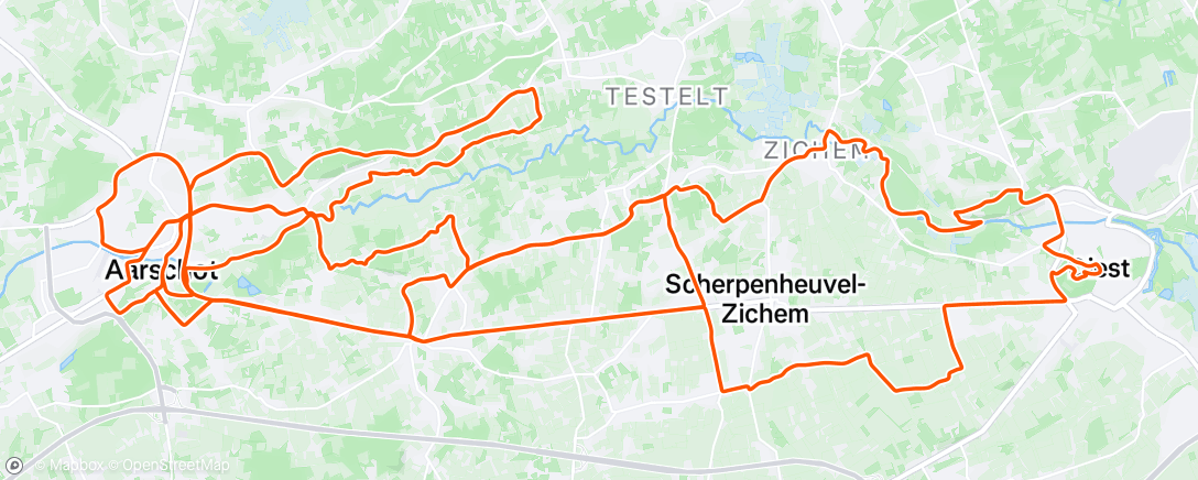Map of the activity, Afternoon Ride