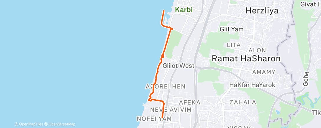 Map of the activity, Morning Run