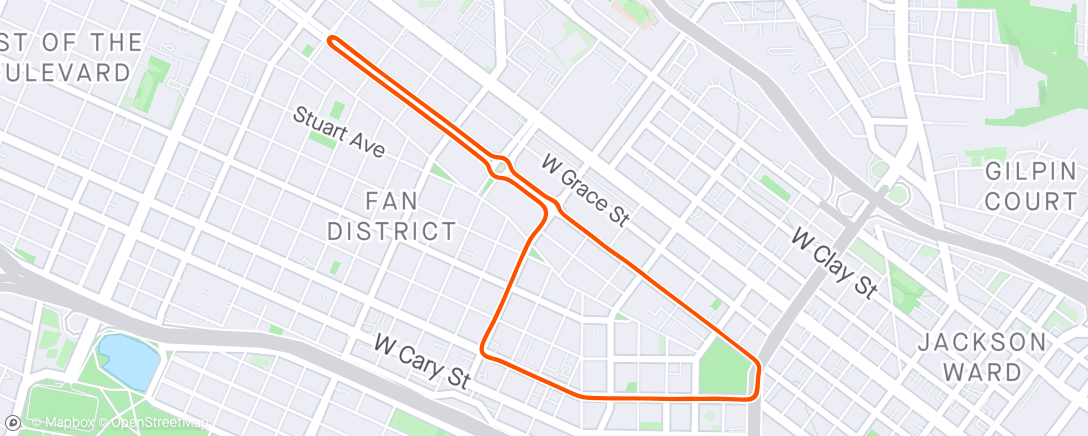 Map of the activity, Zwift - Endurance Free Ride in Richmond