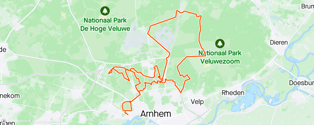 Map of the activity, MTB TT Arnhem