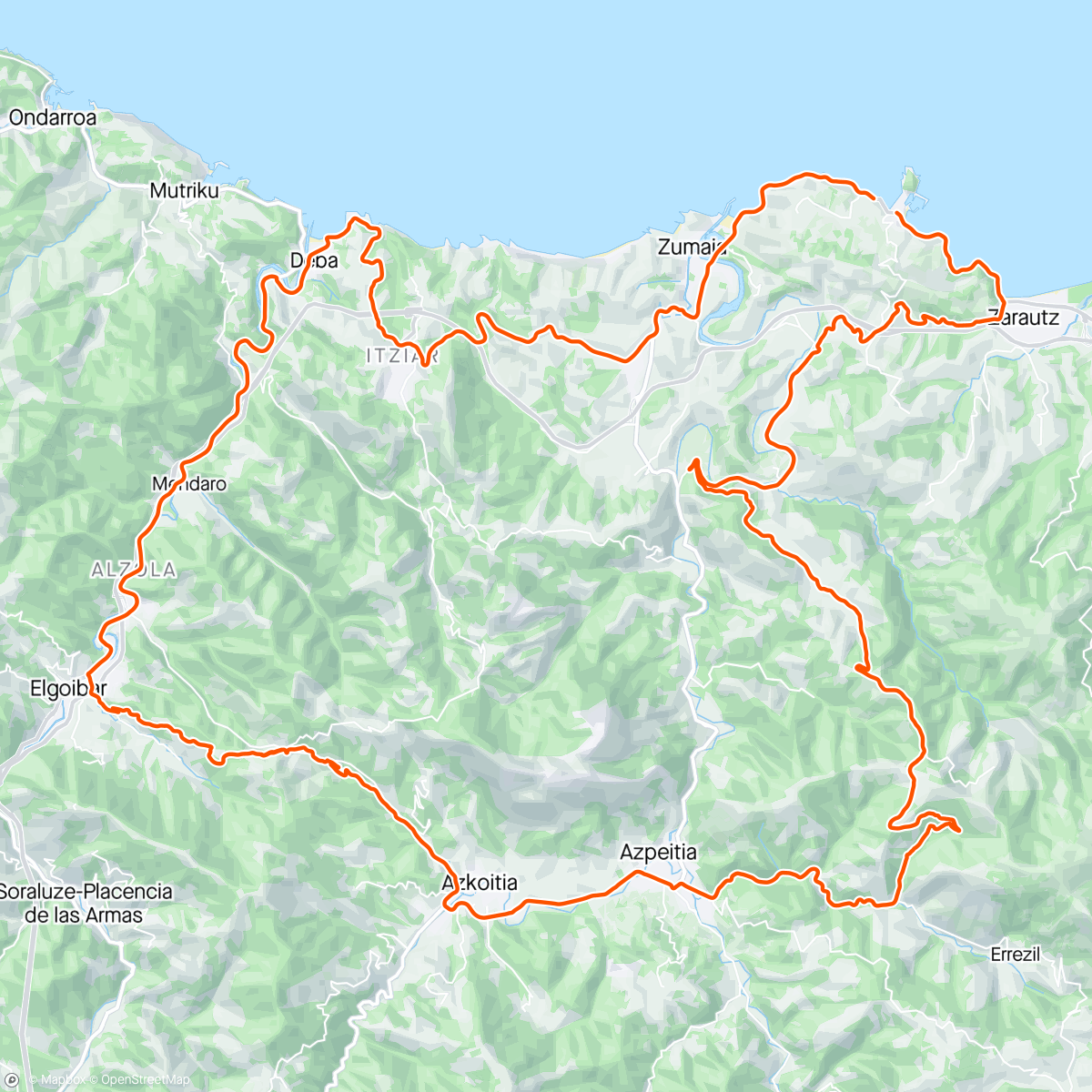 Map of the activity, Getaria