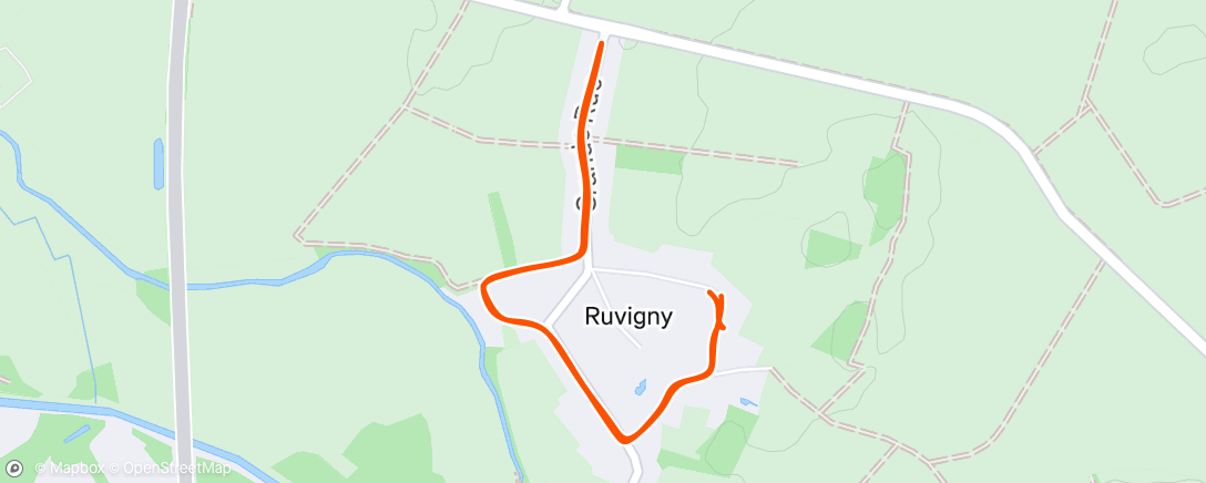 Map of the activity, Lunch Run