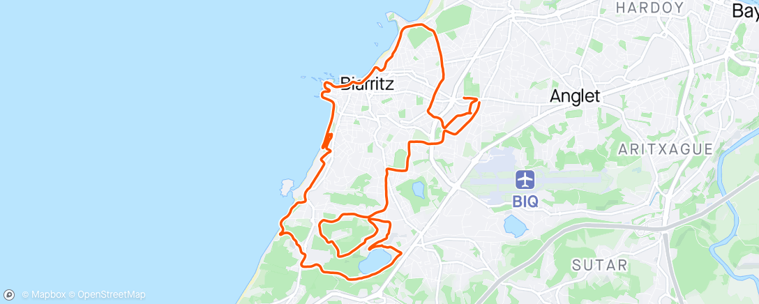 Map of the activity, Semi marathon de Biarritz 🤩