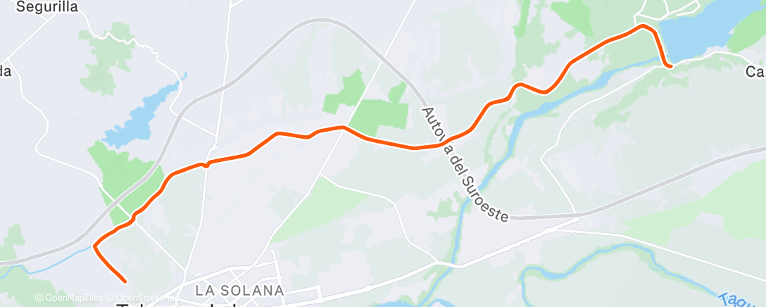 Map of the activity, Bicicleta de montaña matutina