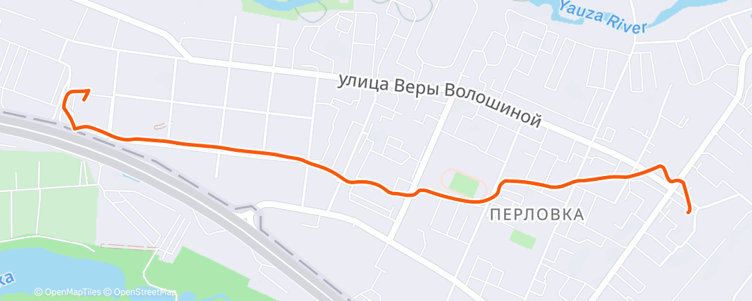 Map of the activity, Утренняя прогулка