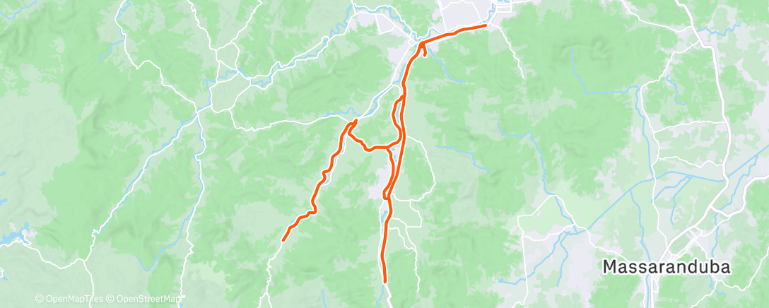 Map of the activity, Road Bike