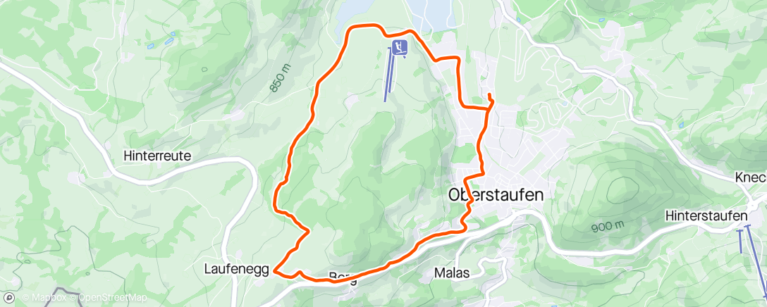 Map of the activity, cross