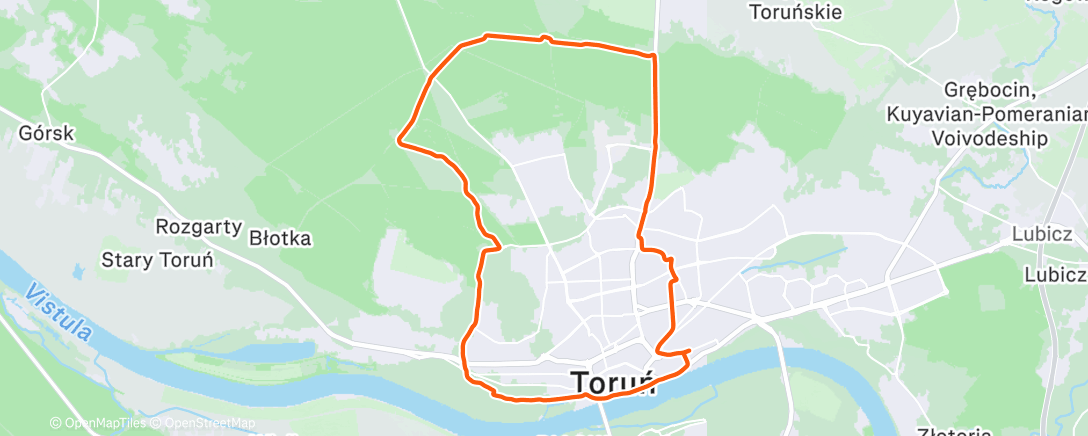 Map of the activity, Lunch Gravel Ride