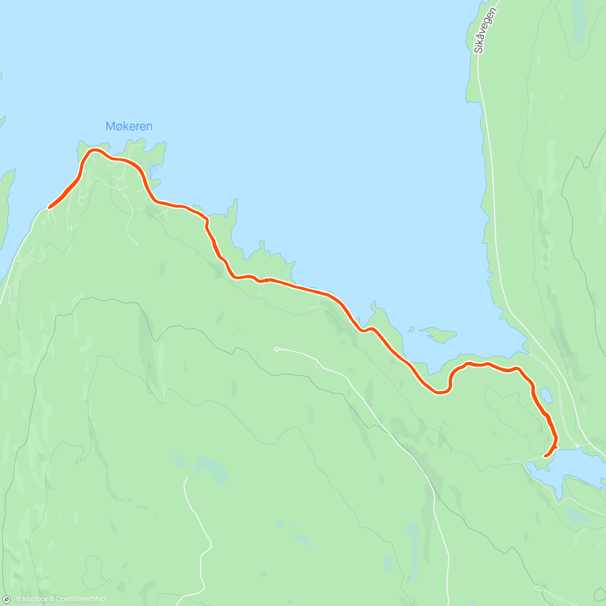 Map of the activity, Maraton program Uke 1, Langtur i sone 3. Siste 3 km i maratonfart