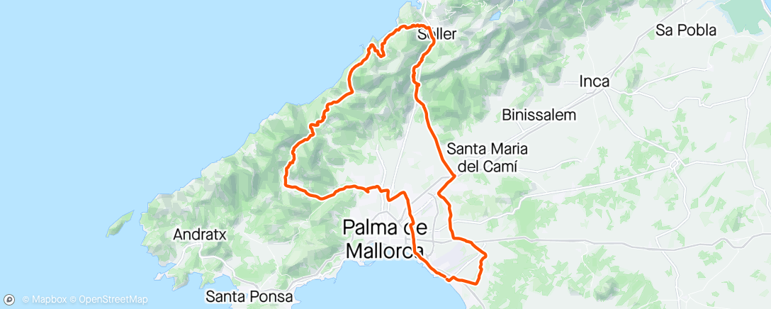 Map of the activity, Mallorca 2024 - Dag 8 - Col de Soller / Deia