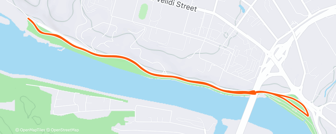 Map of the activity, Afternoon Run