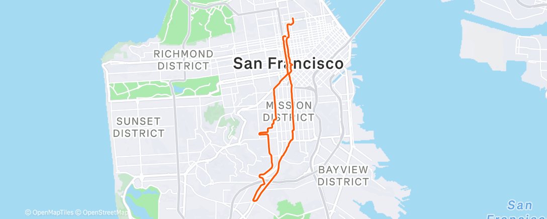 Карта физической активности (Afternoon Run: 🥪 Ocean Subs, 3500 miles in 2025 🥳)