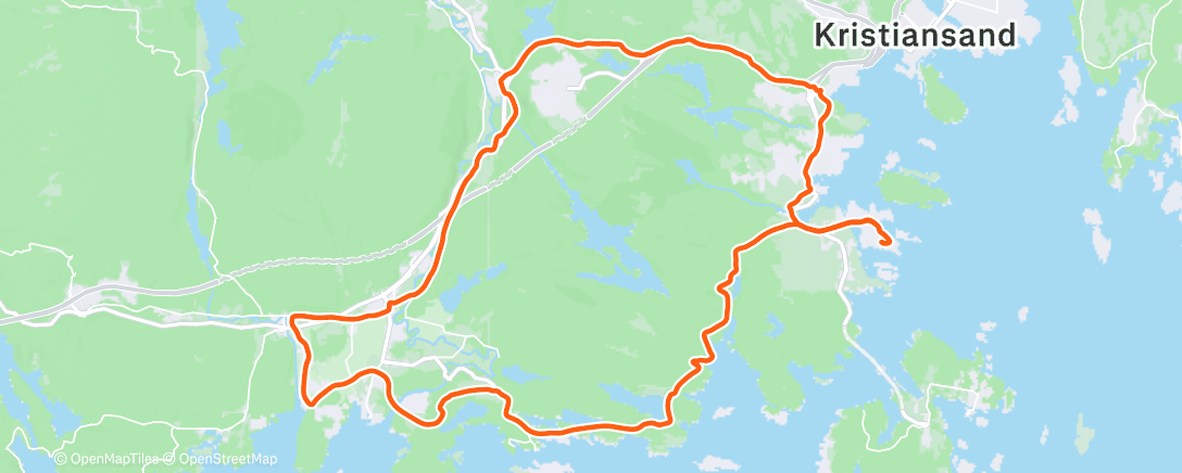 Map of the activity, Kald og halvvåt Søgnerunde😊