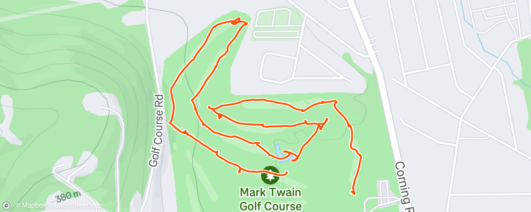 Map of the activity, Afternoon Golf