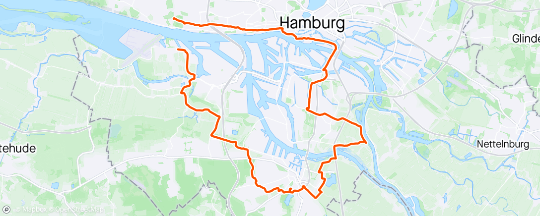 Map of the activity, Megamarsch Hamburg 2024