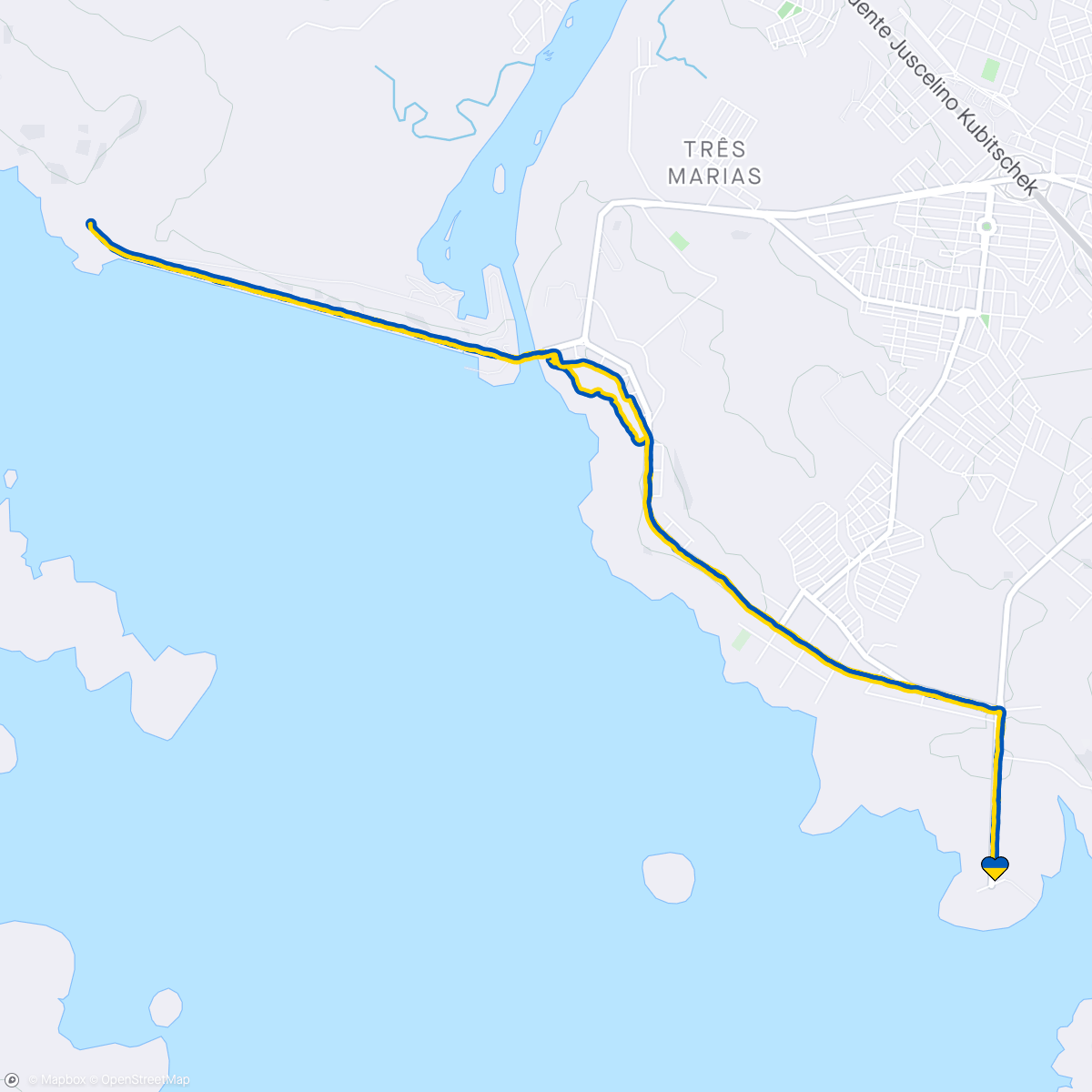 Map of the activity, Desafio Circuito Mar de Minas.