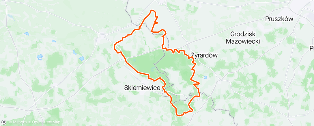 Map of the activity, Coroczny (prawie) objazd Bolimowa