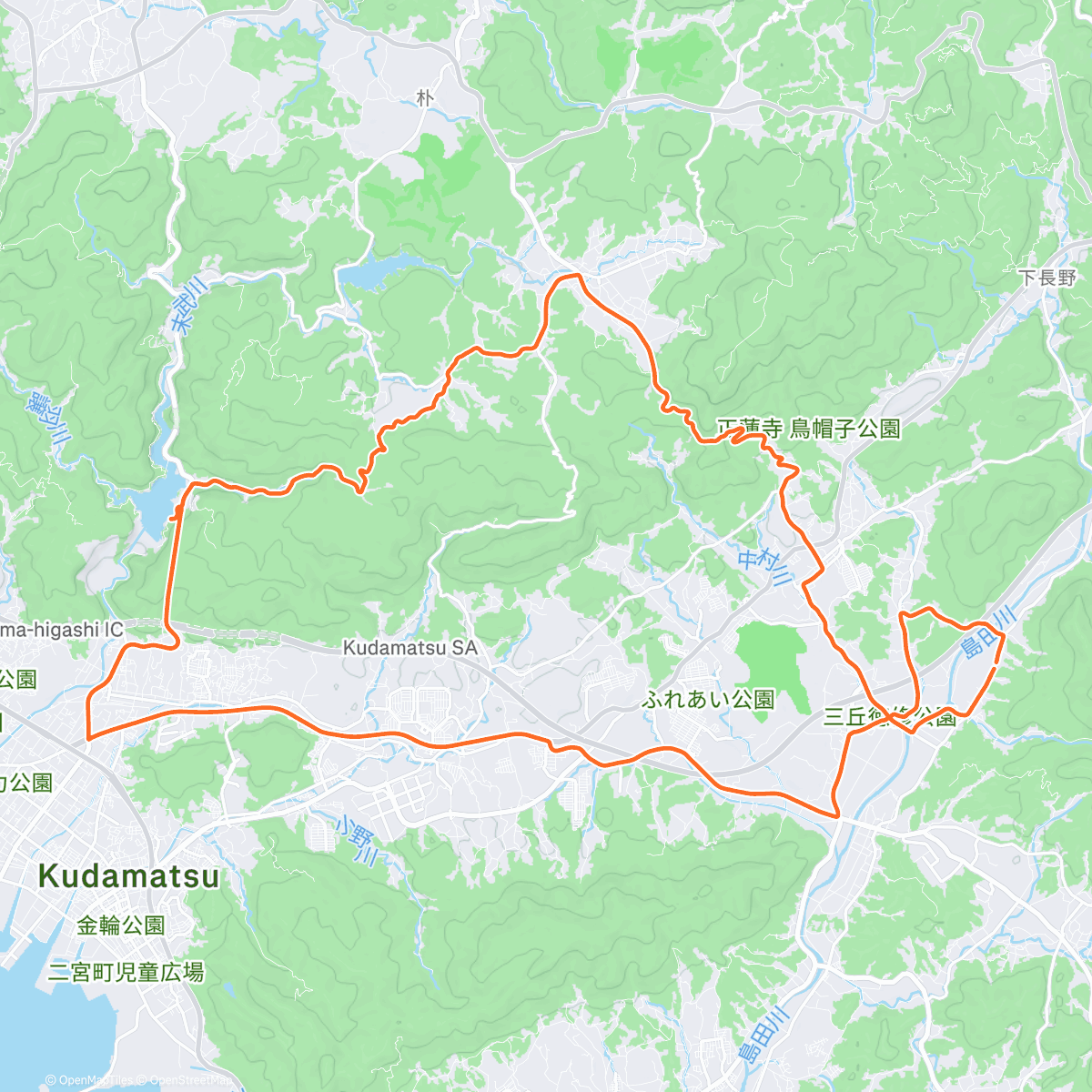 Map of the activity, 米泉湖ride♪