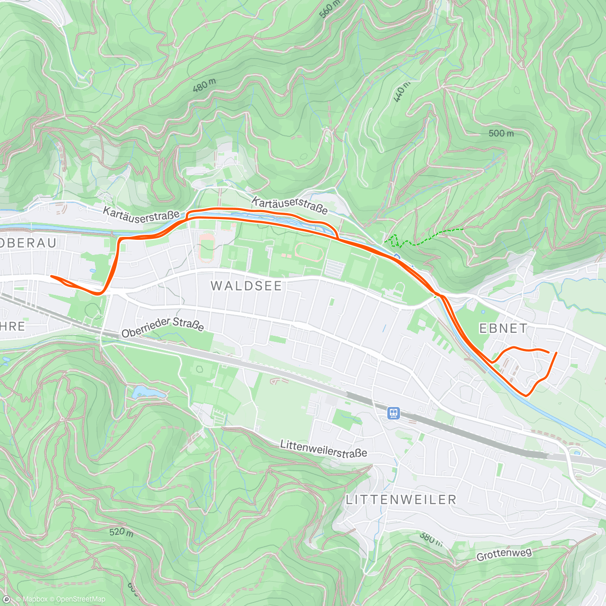 Map of the activity, Shopping-Run