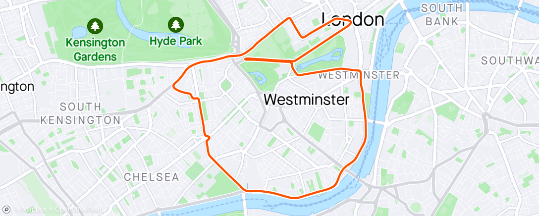 「Zwift - 15.9 in London」活動的地圖
