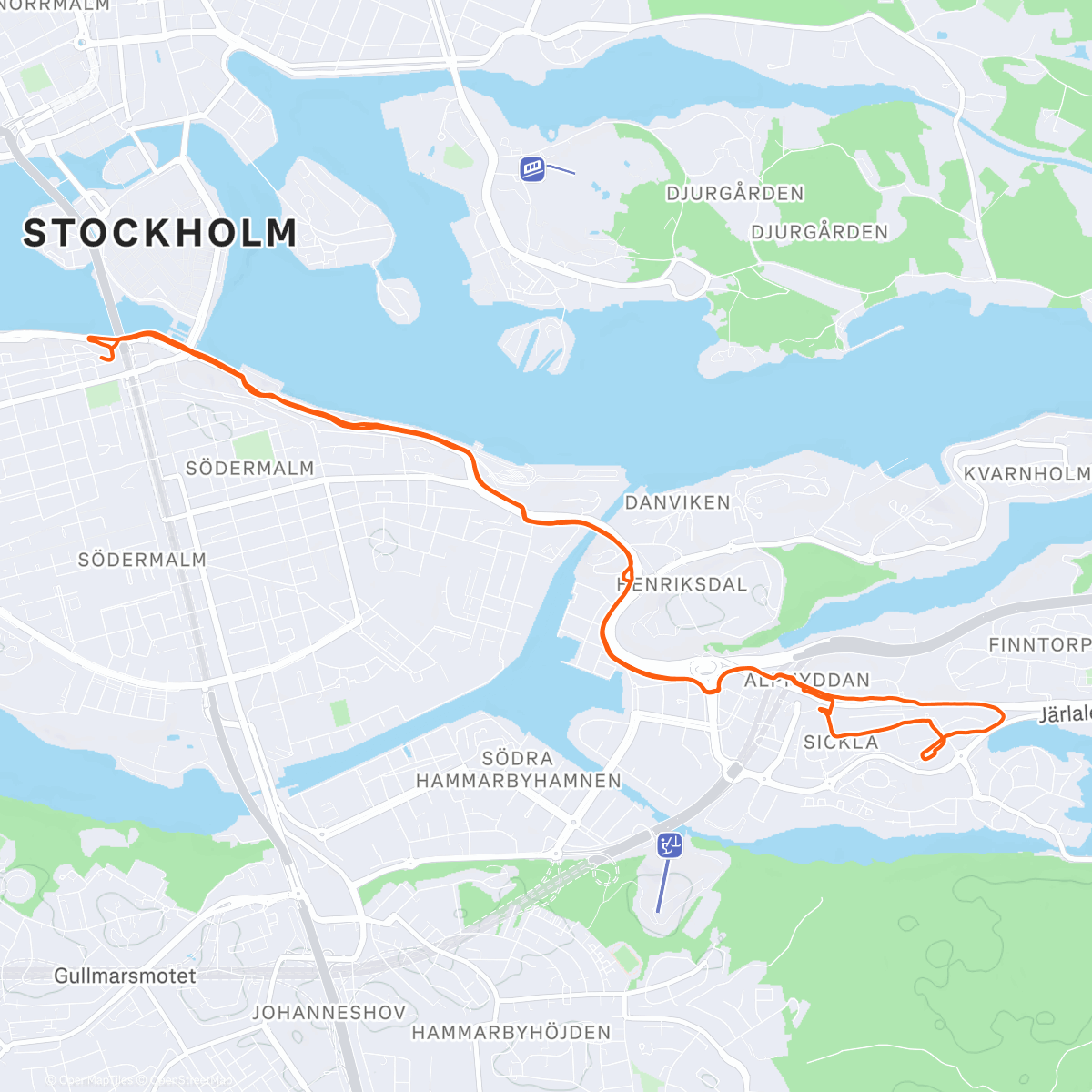 Map of the activity, Shopping Run