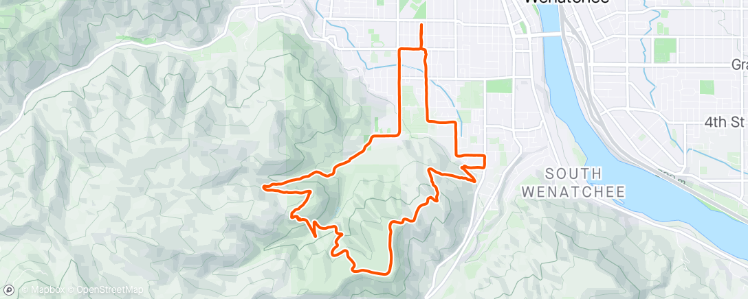 Map of the activity, Trail Tuesday