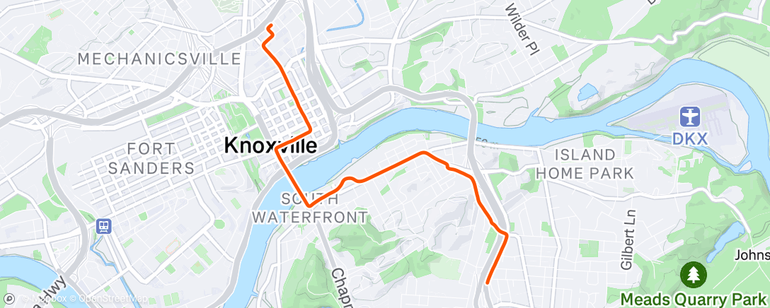 Map of the activity, Morning Ride