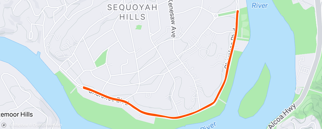Map of the activity, Lunch Run